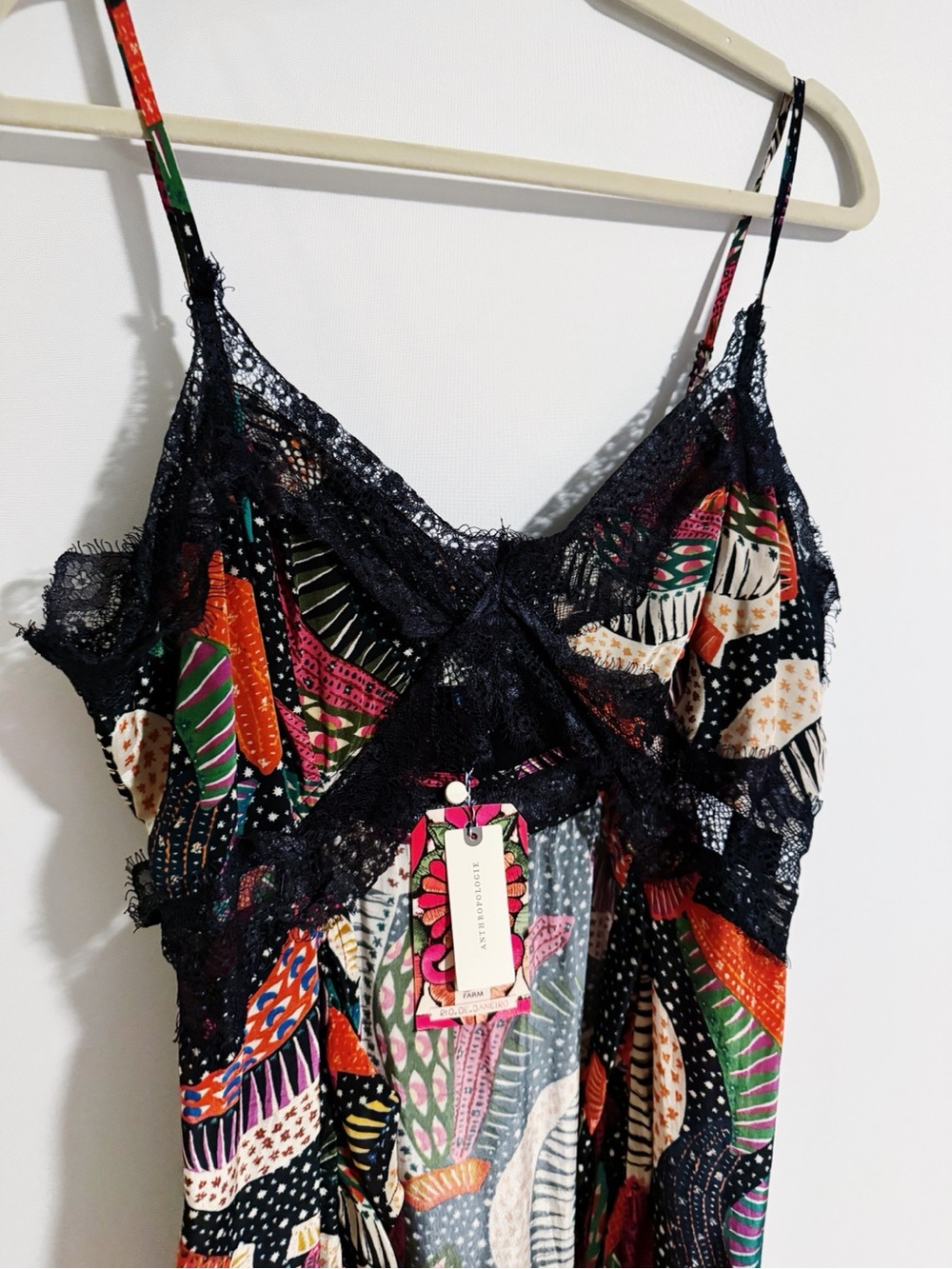Farm Rio for Anthropologie - RARE Long Lace Cami - Picture 6 of 11